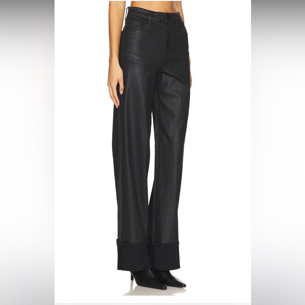 blankNYC Coated Black Franklin Wide Leg High Waisted Spartacus Jeans - Picture 14 of 14